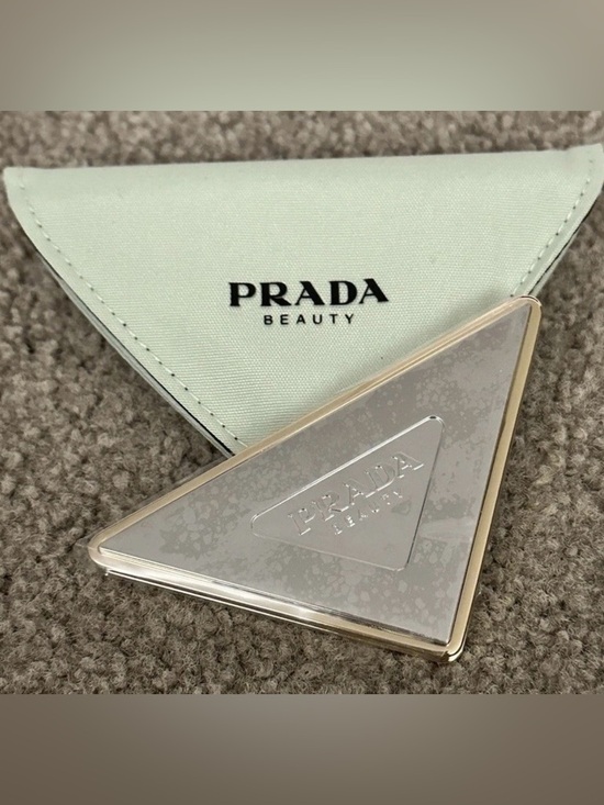 Prada Accessories - Prada Beauty Triangular Compact Mirror With Mint Coloured Case